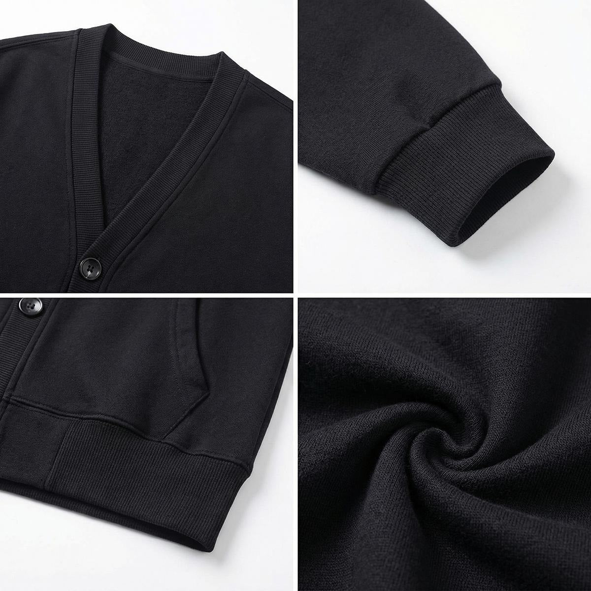 Orthodox Cross Cardigan Christian Button-up Cotton Sweater