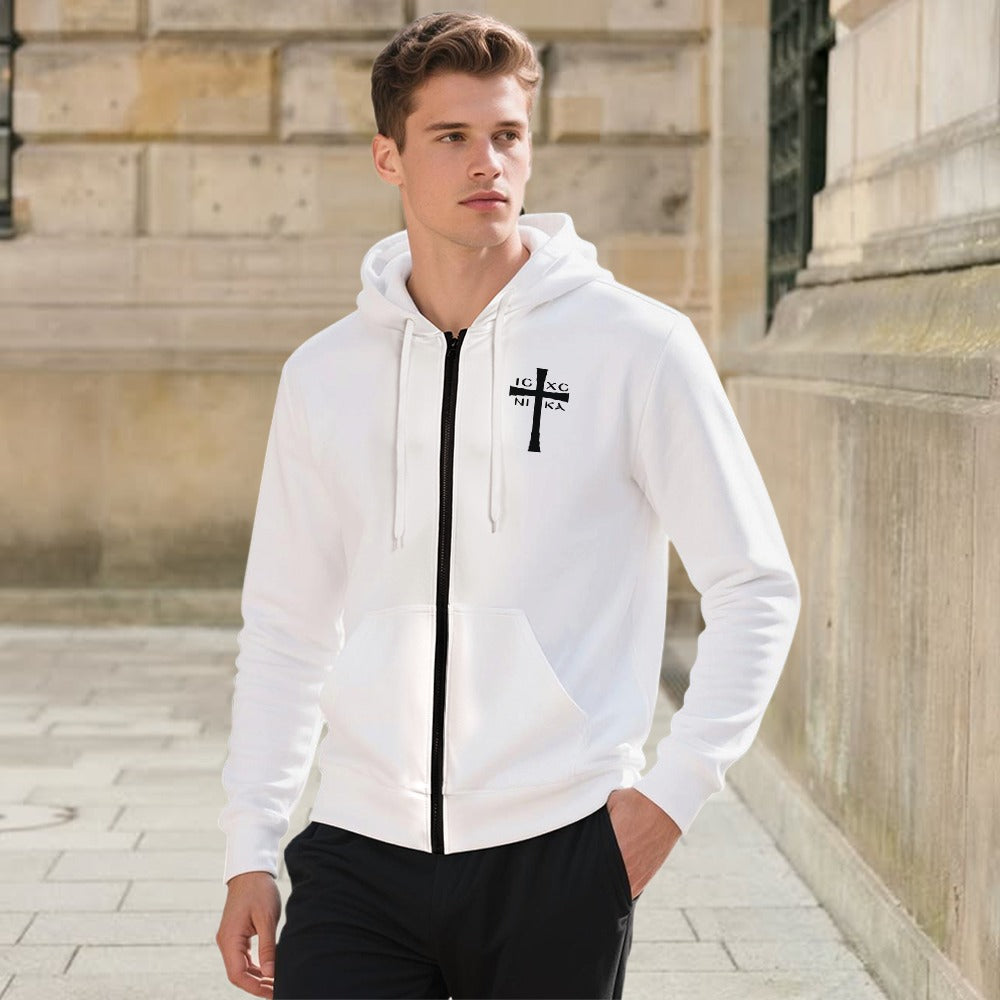 Youth Orthodox ICXC NIKA Christian Zipper Hoodie