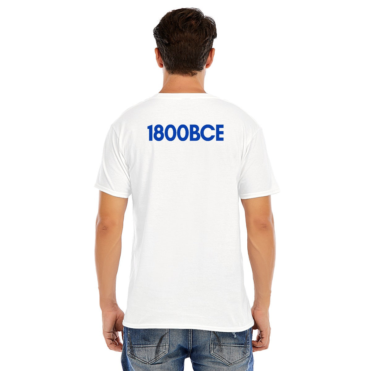 Men’s Blue Dreidel T-Shirt Jewish Heritage Tee 1800BCE Judaism