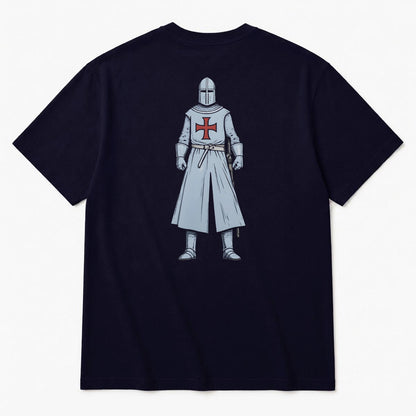Crusader Knight T-Shirt Heavyweight Cotton Tee Medieval Templar Cross