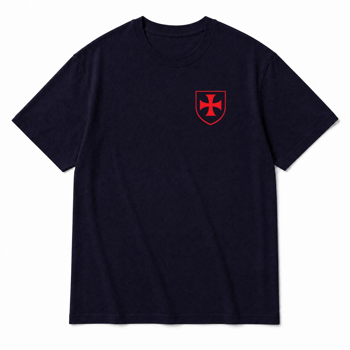Crusader Knight T-Shirt Heavyweight Cotton Tee Medieval Templar Cross