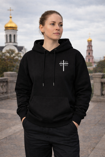 Men's Eastern Orthodox ICXC Cross Hoodie – Jesus Christ Conquers