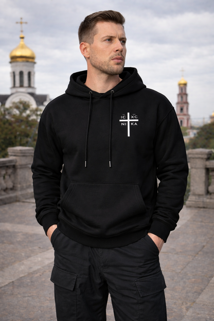 Men's Eastern Orthodox ICXC Cross Hoodie – Jesus Christ Conquers