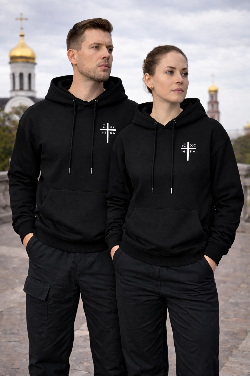 Men's Eastern Orthodox ICXC Cross Hoodie – Jesus Christ Conquers