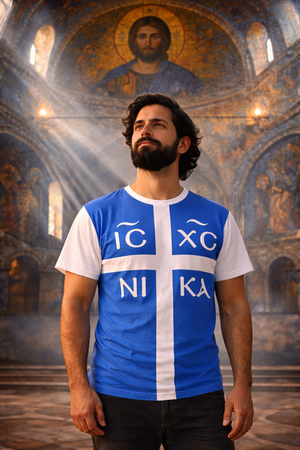 Eastern Orthodox Full IC XC NIKA Cross T-Shirt