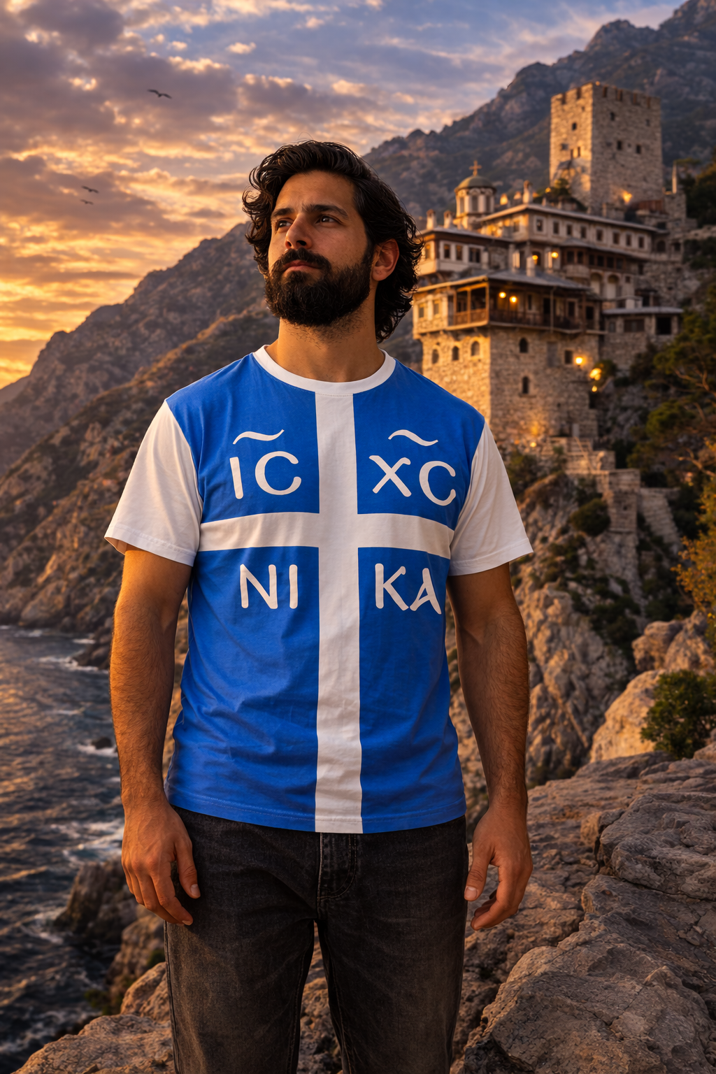 Eastern Orthodox Full IC XC NIKA Cross T-Shirt