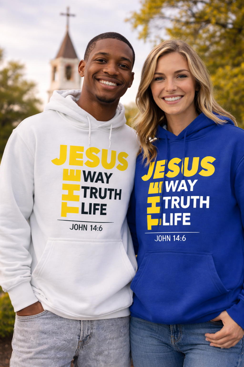 Christian Hoodie Jesus The Way Truth Life John 14:6 Sweatshirt