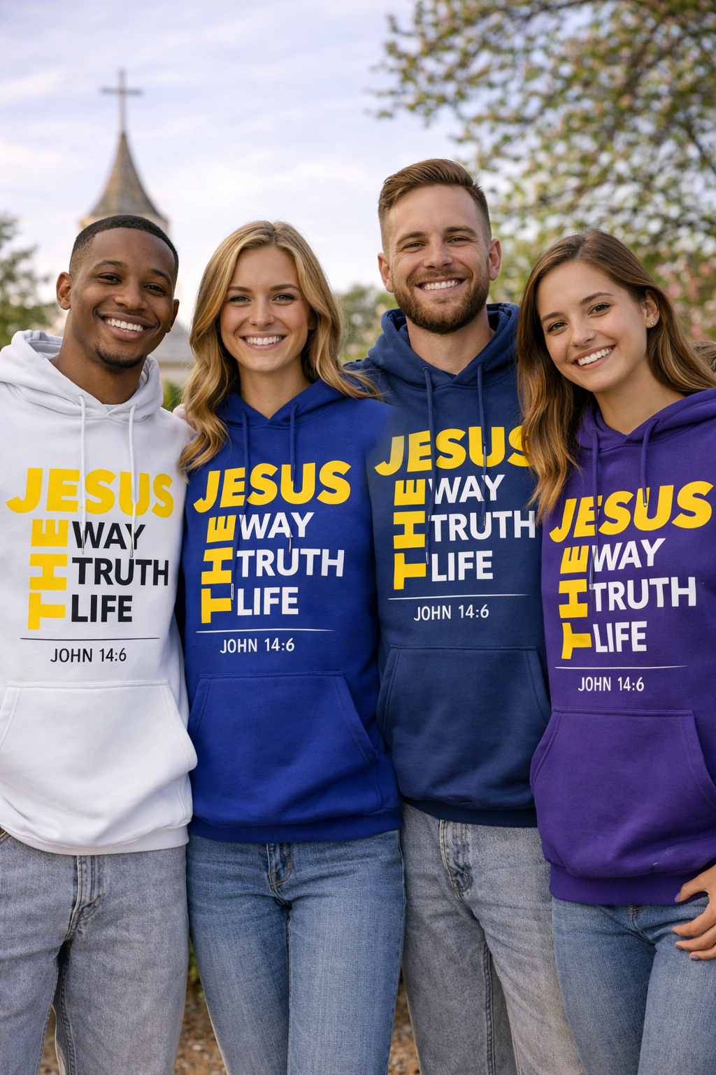 Christian Hoodie Jesus The Way Truth Life John 14:6 Sweatshirt