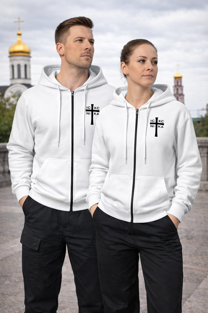 Youth Orthodox ICXC NIKA Christian Zipper Hoodie