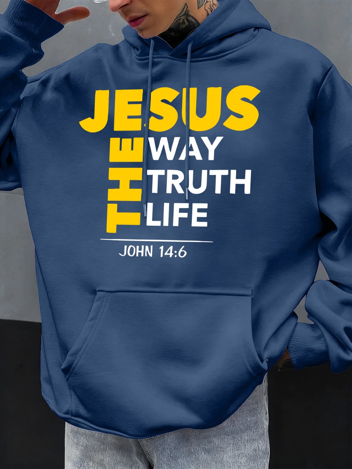 Christian Hoodie Jesus The Way Truth Life John 14:6 Sweatshirt