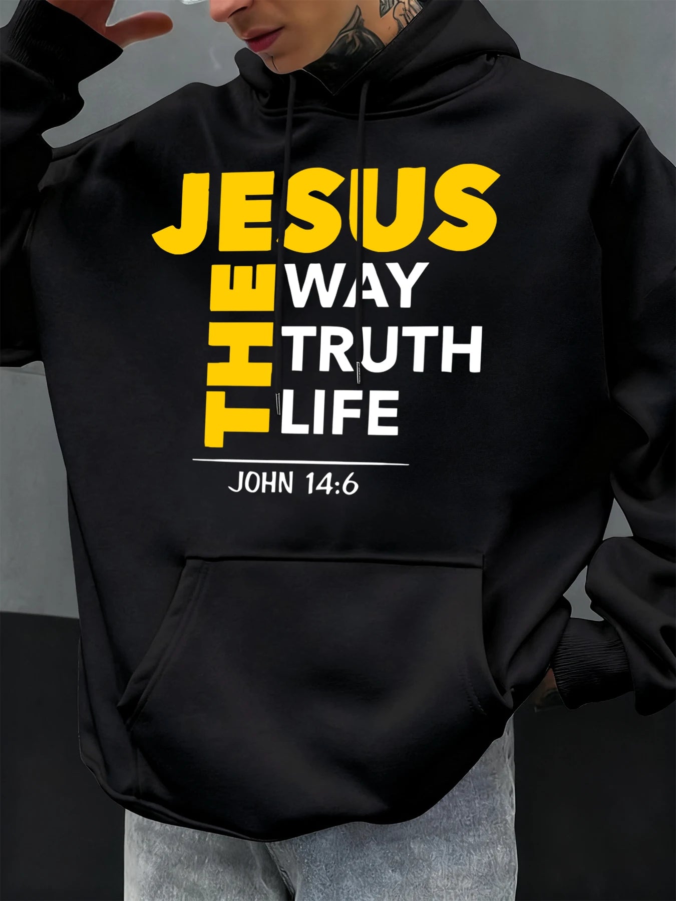 Christian Hoodie Jesus The Way Truth Life John 14:6 Sweatshirt