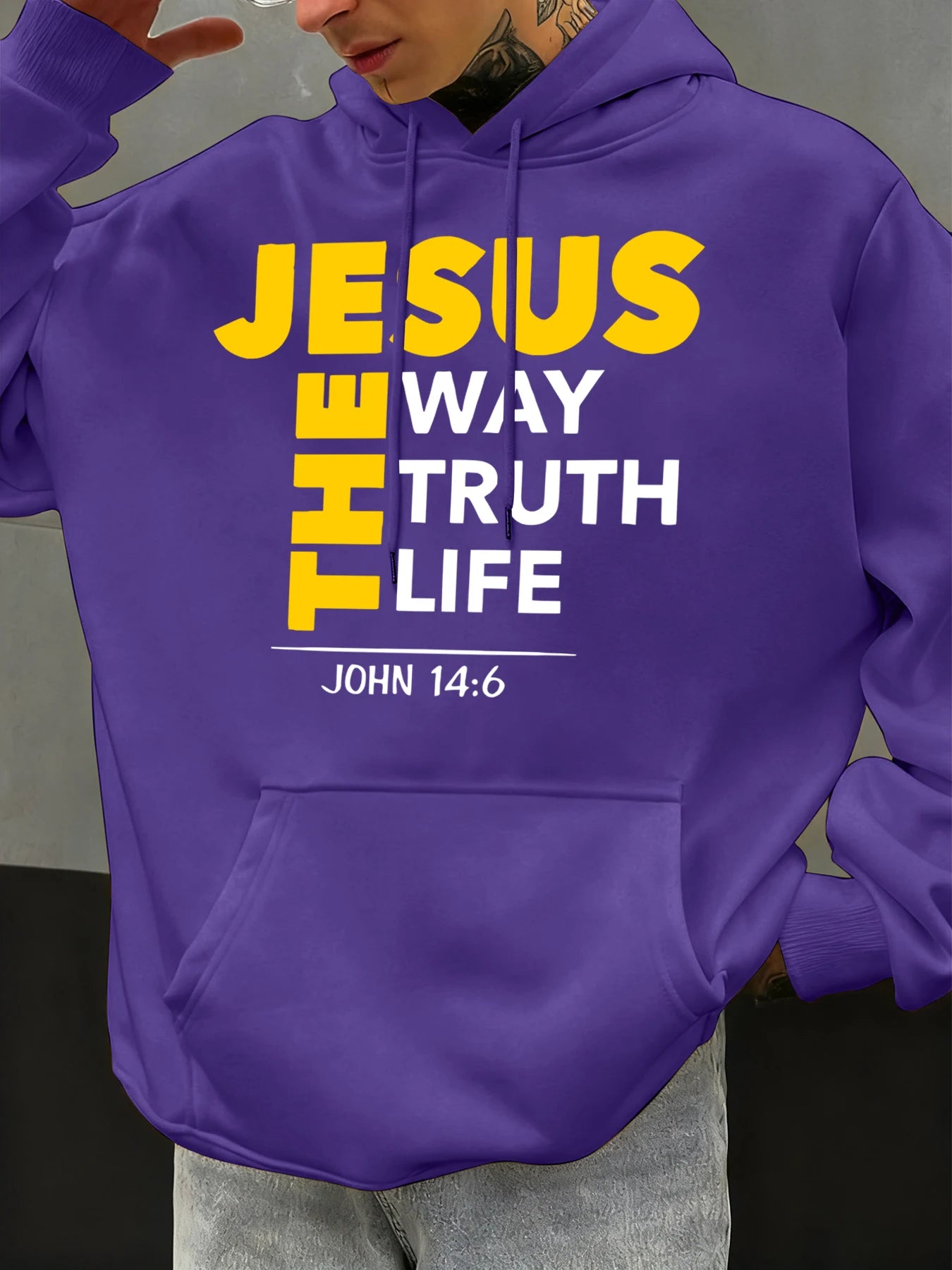 Christian Hoodie Jesus The Way Truth Life John 14:6 Sweatshirt
