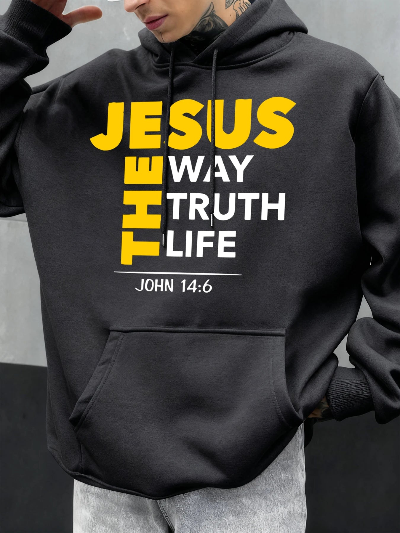 Christian Hoodie Jesus The Way Truth Life John 14:6 Sweatshirt
