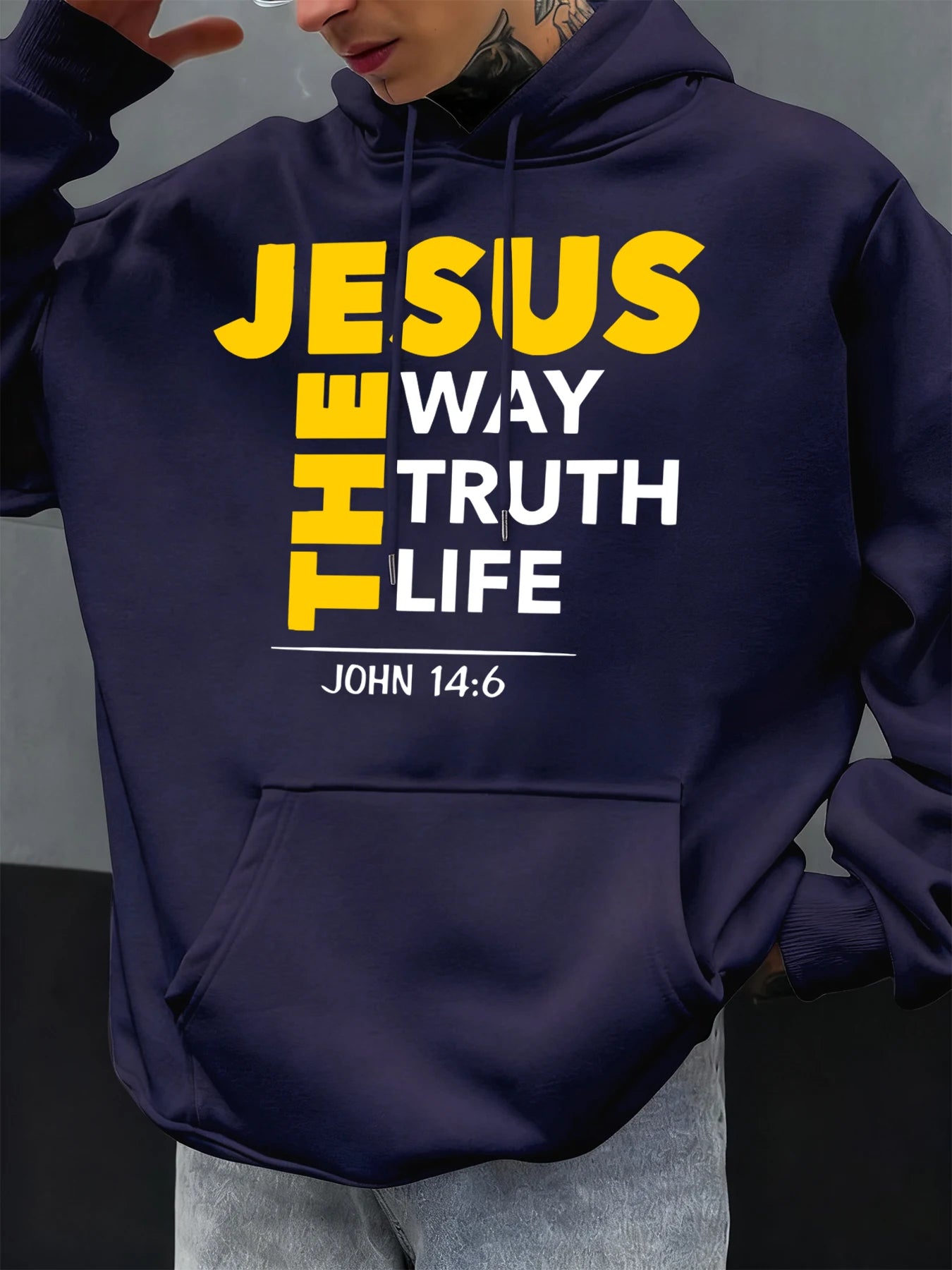 Christian Hoodie Jesus The Way Truth Life John 14:6 Sweatshirt