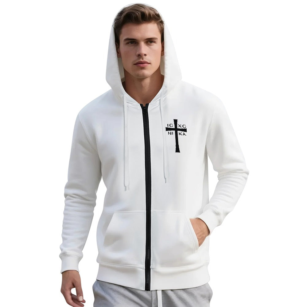 Youth Orthodox ICXC NIKA Christian Zipper Hoodie