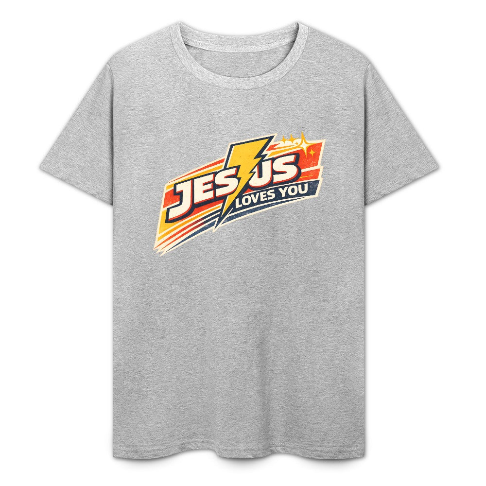 Jesus Loves You T Shirt Retro 80s Christian Graphic Tee