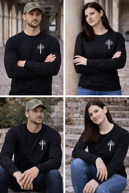 Men's Custom Eastern Orthodox ICXC Cross Long-Sleeve T-Shirt