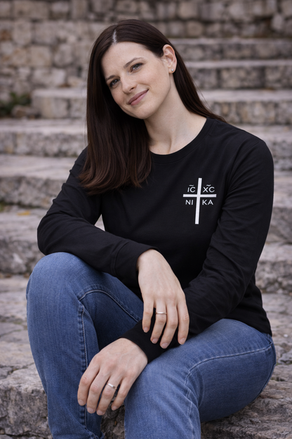 Men's Custom Eastern Orthodox ICXC Cross Long-Sleeve T-Shirt